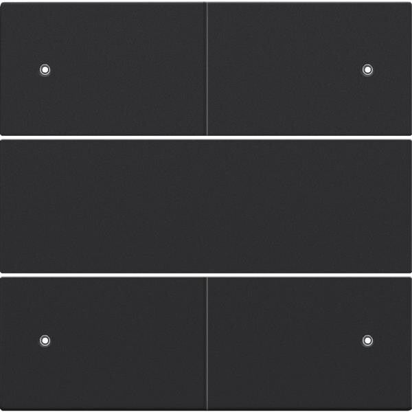 Niko Centraalplaat voor 4-voudige potentiaalvrije drukknop 24 V met leds, black coated 161-40150