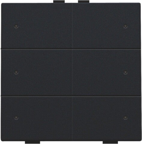 Niko Zesvoudige drukknop met led Intense Black steel 161-52006