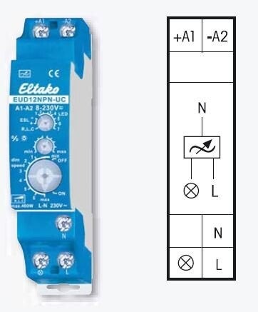 Eltako Universele dimmer 400w ref EUD12NPN-UC