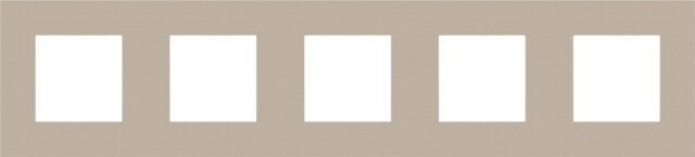 Niko Vijfvoudige horizontale afdekplaat, kleur Pure champagne steel Niko 157-76005