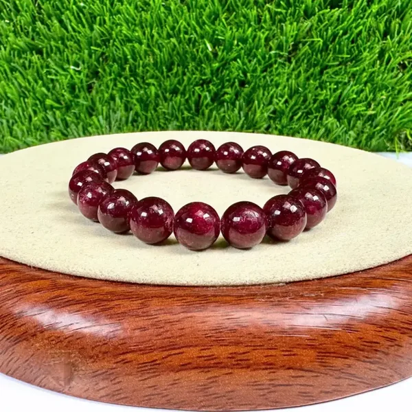 Bracelet rubis AAA 6mm