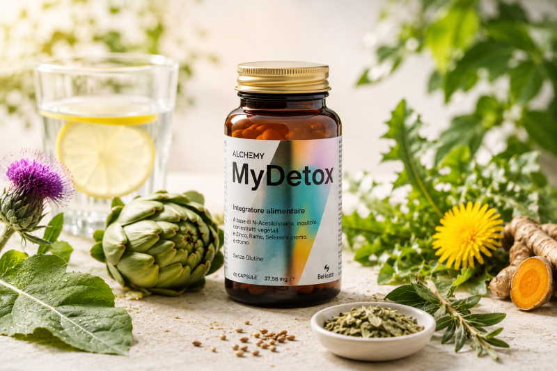 My Detox : complément alimentaire formulé pour accompagner les fonctions naturelles de détoxification, soutenir le foie et les reins, favoriser le drainage de l'organisme et retrouver légèreté digestive et vitalité.
