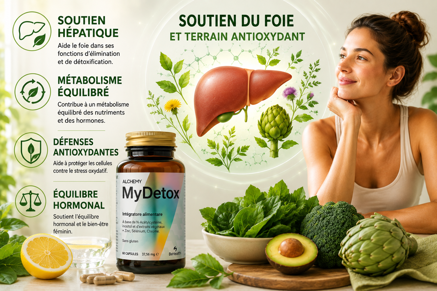 MyDetox et SOPK : soutien micronutritionnel du foie, du métabolisme hépatique et des défenses antioxydantes dans une approche personnalisée du syndrome des ovaires polykystiques.