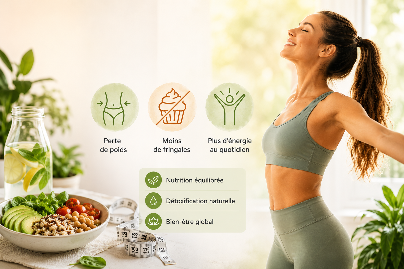 Programme de reset métabolique pour favoriser la perte de poids, réduire les envies de sucre et retrouver énergie et vitalité naturellement.
