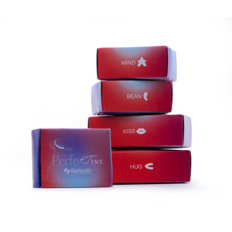 Kit de face taping Perfect Face de Be Health Global pour le lifting naturel du visage à domicile.