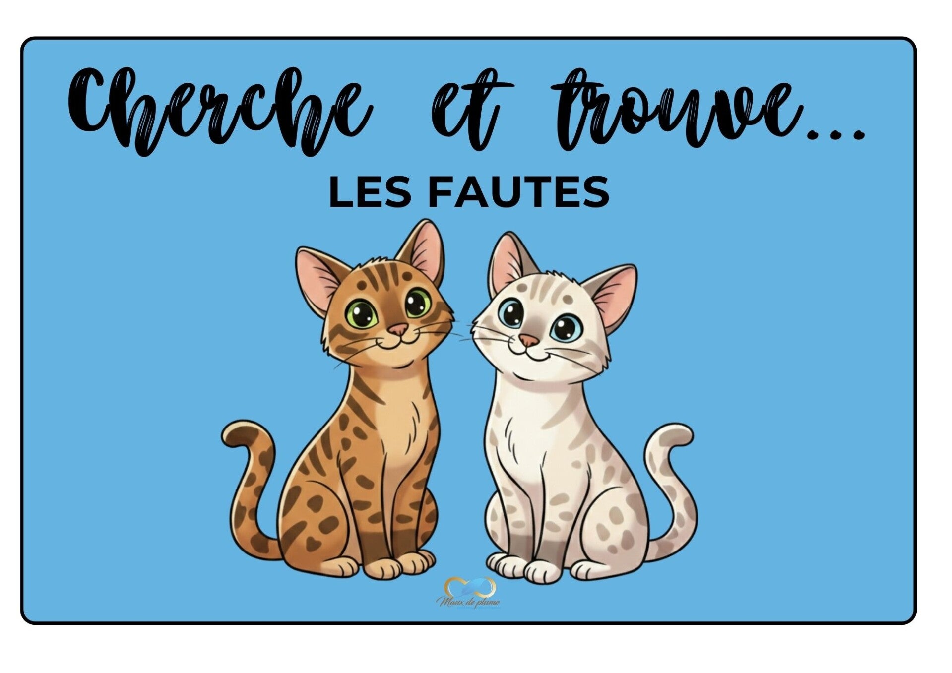 Cherche et trouve... les fautes! spécial "chat"
