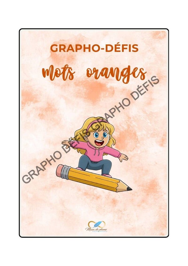 Carte mots oranges