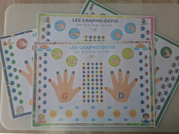 Sous-main jeux de doigts