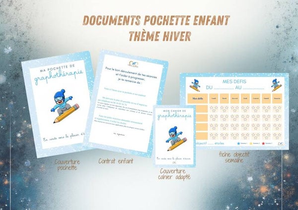 Documents pochette thème hiver