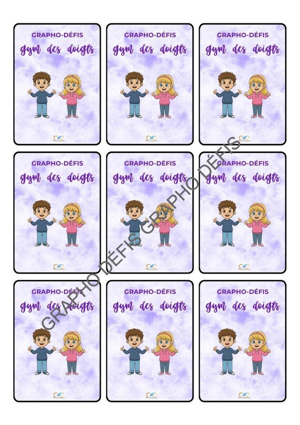 Carte gym des doigts