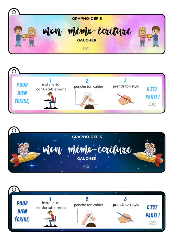 Mémo écriture gaucher