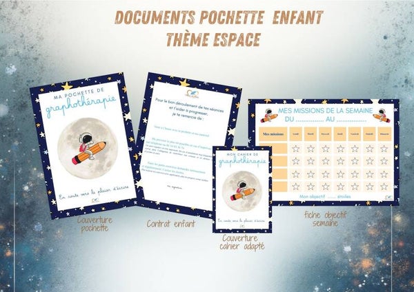 Documents pochette thème espace
