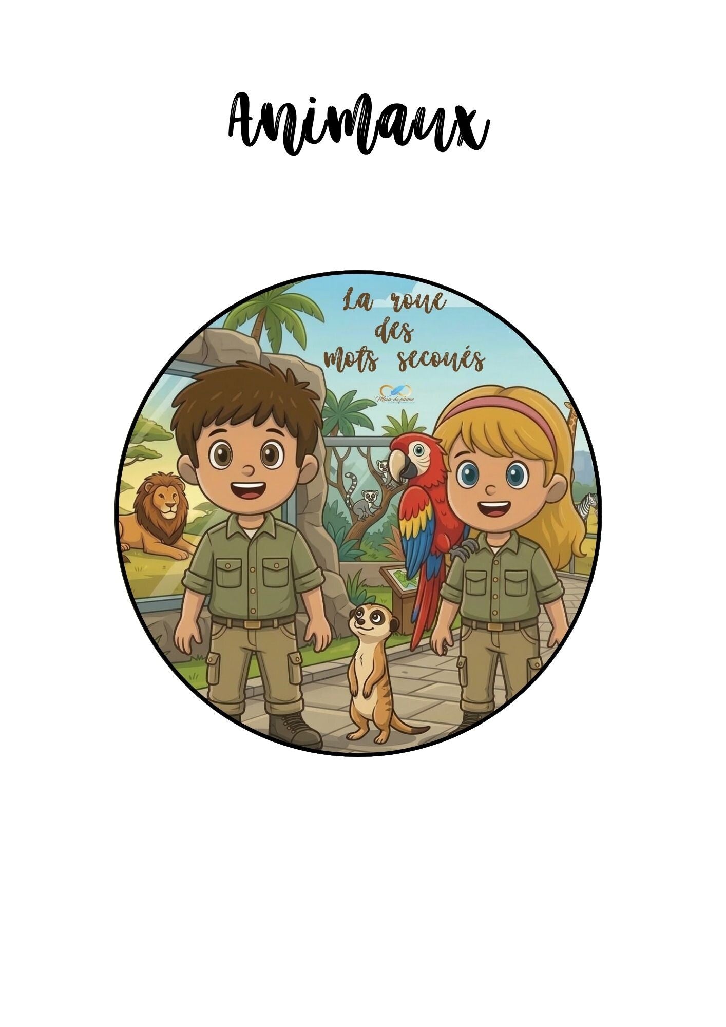 Recharge roue des mots secoués ANIMAUX + CHIENS-CHATS