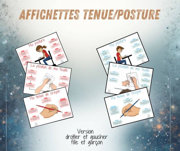 Affichettes tenue/posture