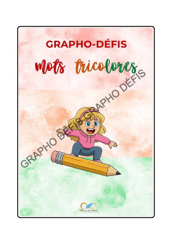 cartes mots tricolores