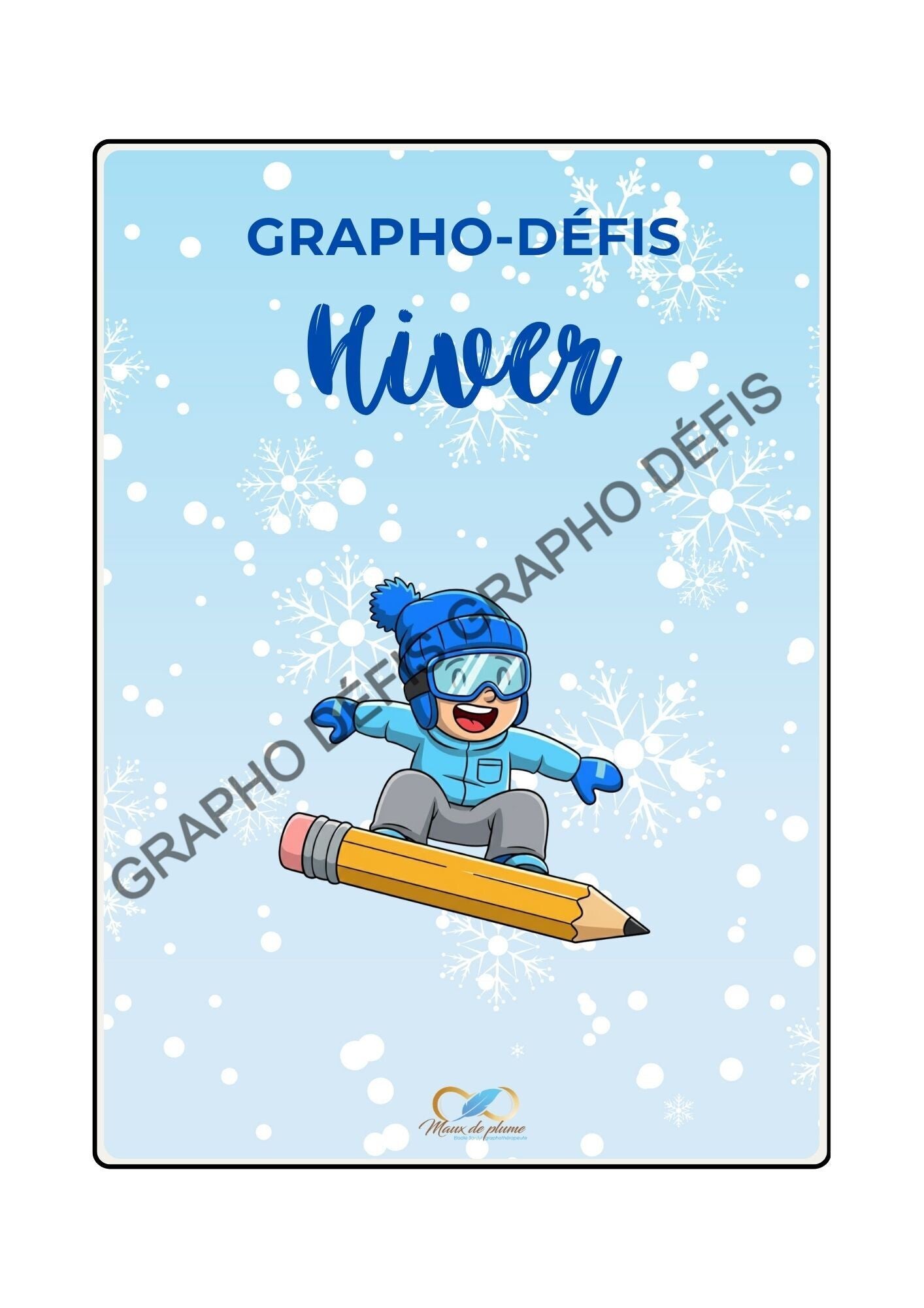 cartes mots thème hiver