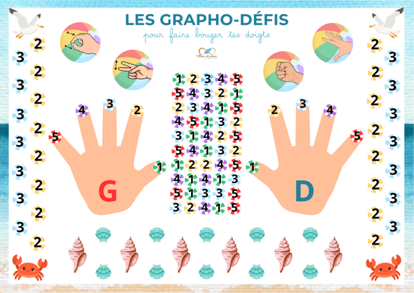 Sous main jeux de doigts Été