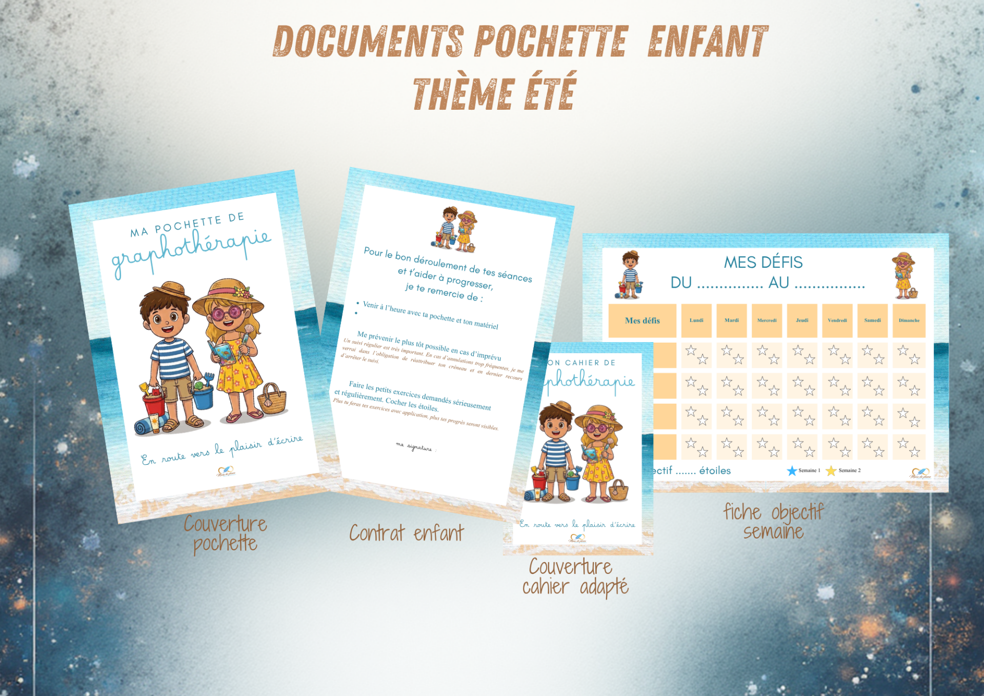 Documents pochette thème "ÉTÉ"