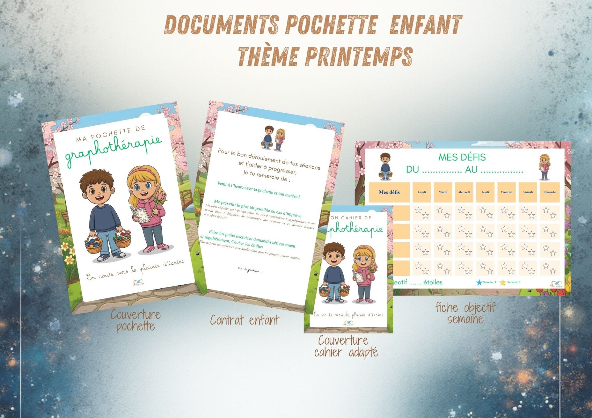 Documents pochette thème Printemps