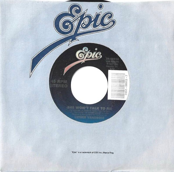 Luther Vandross - She Won't Talk To Me (7") 45 RPM Single (1988) New