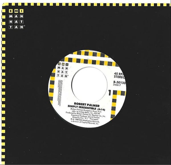 Robert Palmer - Simply Irresistible b/w Nova (7") 45 RPM Record Single (1988)