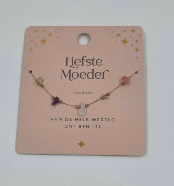 Edelsteen armband - Moeder