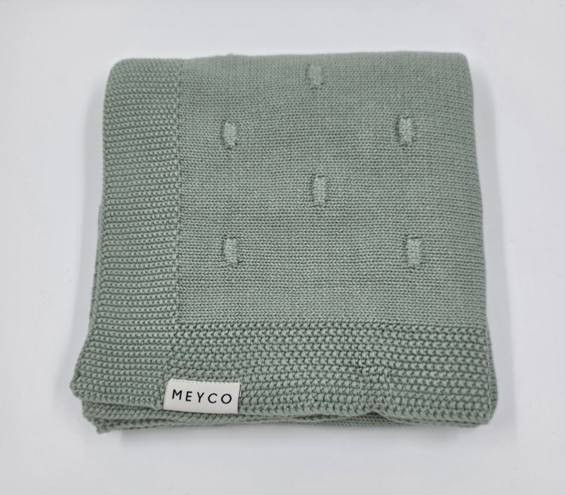 Meyco Deken Knots Stone Green