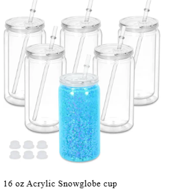 16 oz Acrylic Snow Globe