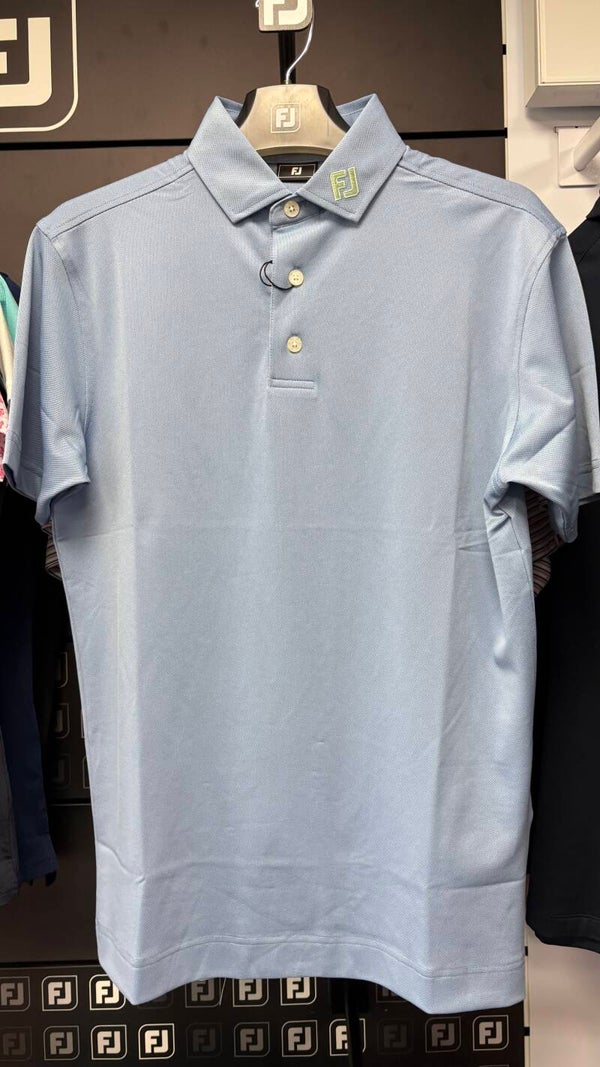 FJ Pique Polo - Baby Blue/Yellow
