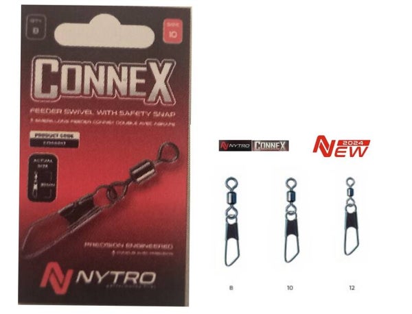 Nytro Feeder Swivel with safety snap