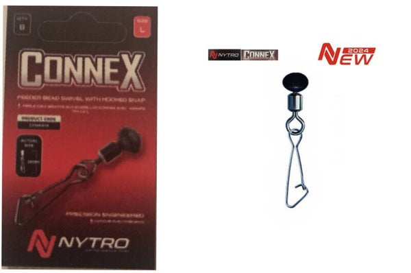 Nytro Feeder Brad Swivel with Hooker snap large