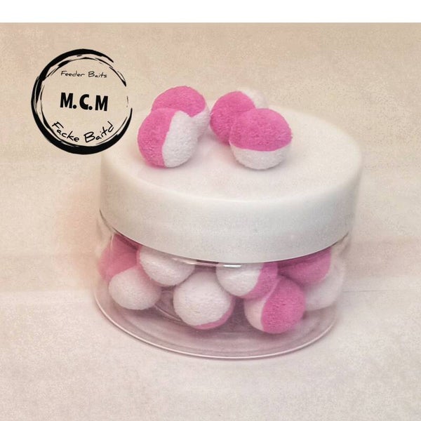 Fake Baits Bicolor Boilies #10 mm. Wait/Pinky