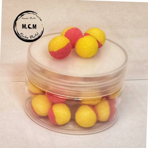 Fake Baits Bicolor Boilies #10 mm. Arancio/Giallo