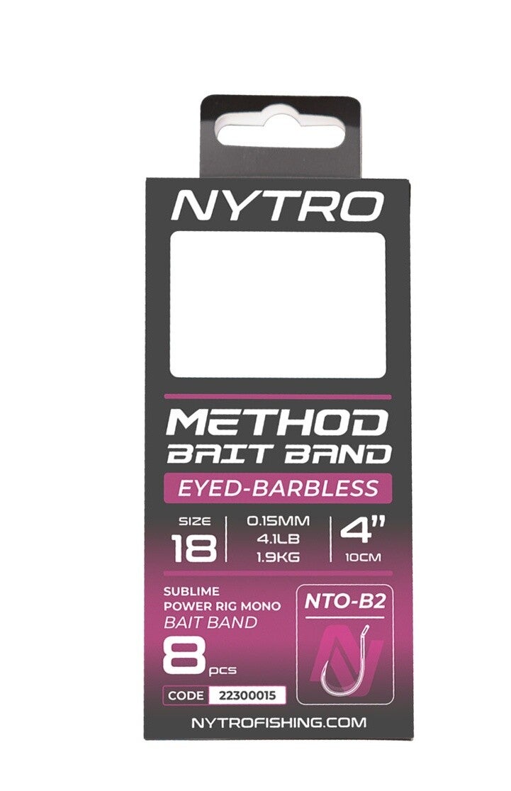 Nytro NTO-B2 Barbless Method Bait Band (anellino) 4/10cm amo 18