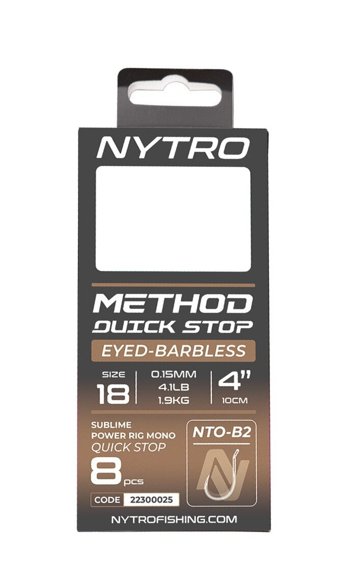 Nytro B2 Barbless Method Quic Stop   4/10 cm   amo "12  (conetto)