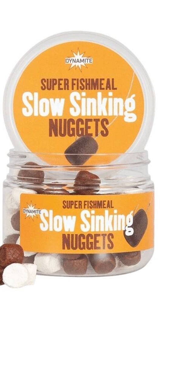 Dynamitebaits Nuggets Super Fishmeal Slow Sinking      ( bianco/marrone)