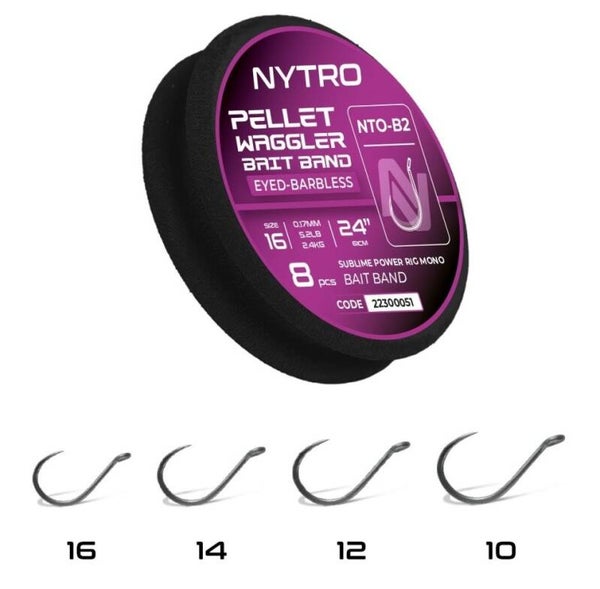 Nytro NTO -B2 Pellet Waggler Latex Bait Band amo 16 cm60