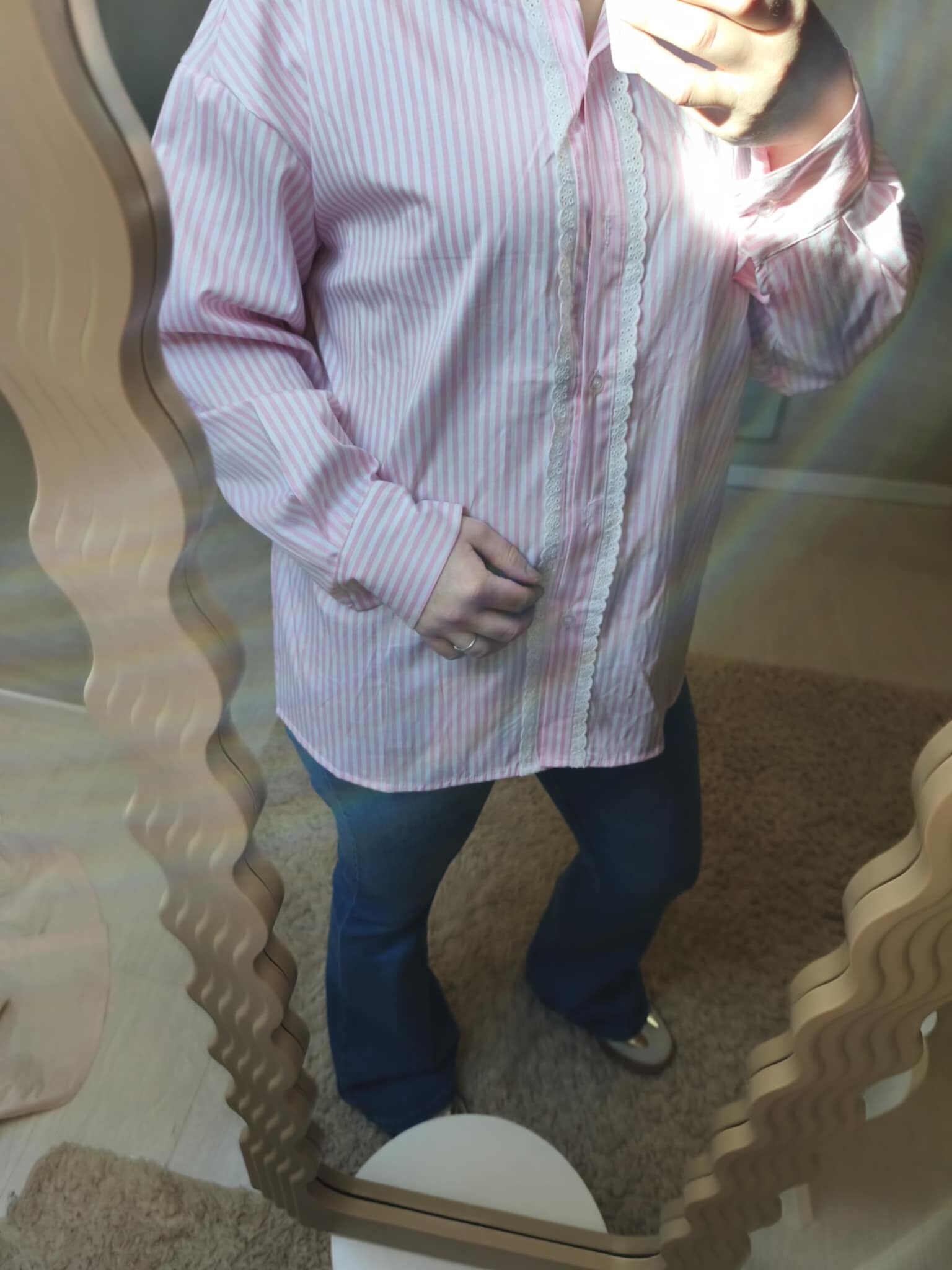 Chemise rayée à manches longues