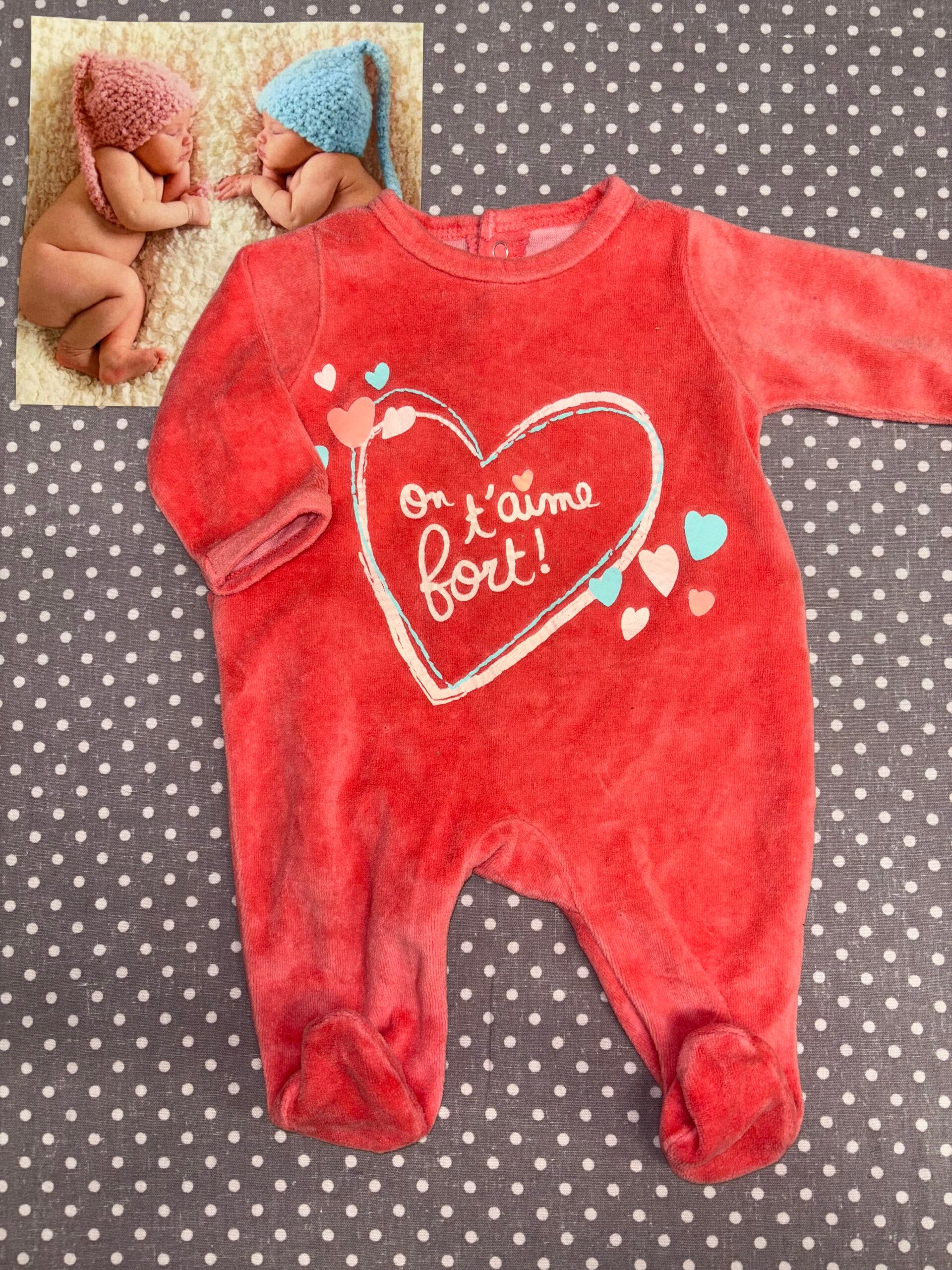 Naisssance pyjama "on t'aime fort" GEMO