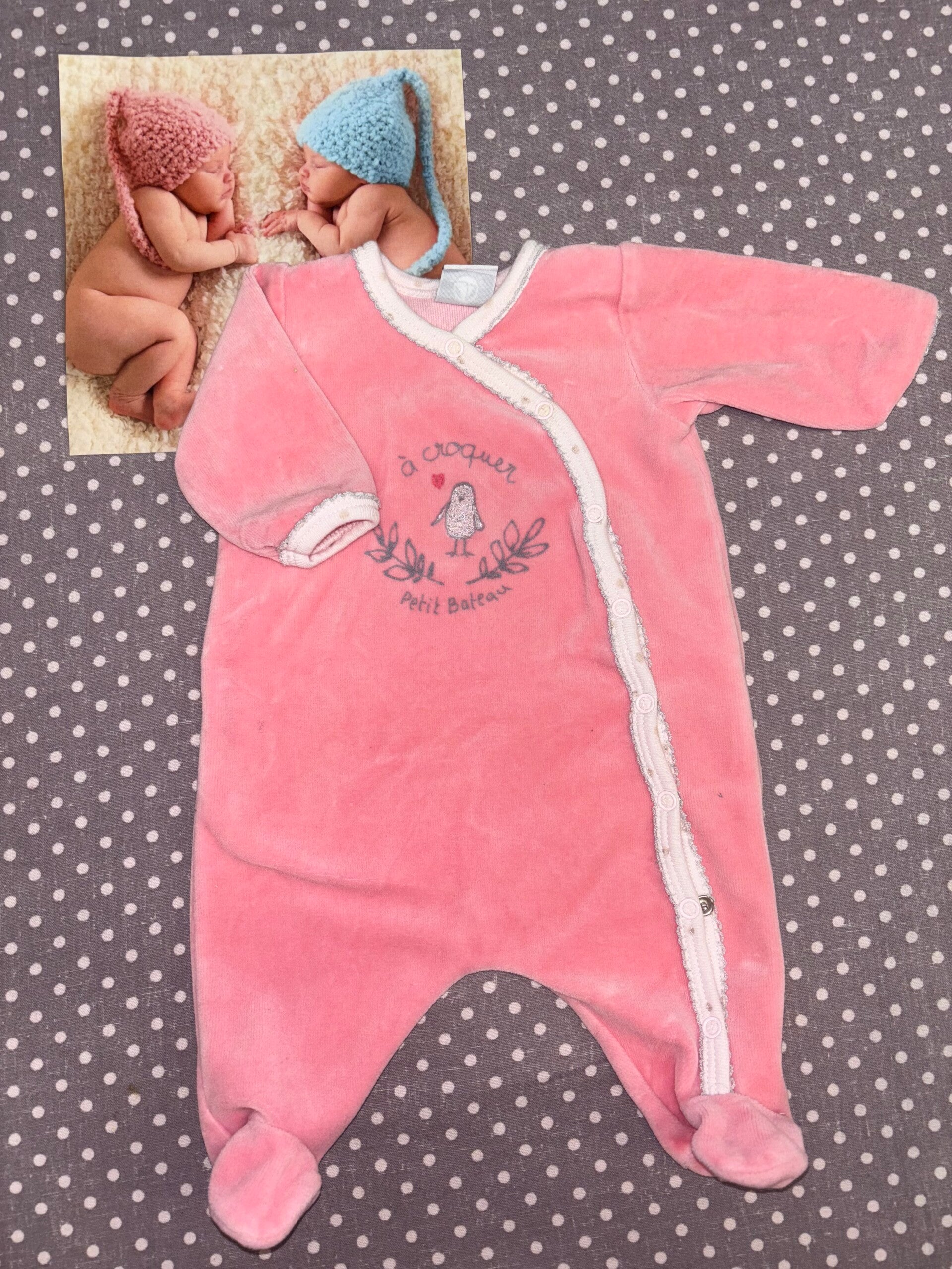 Naissance pyjama rose PETIT BATEAU