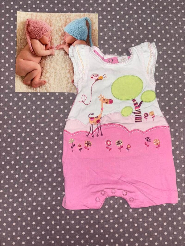 Naissance combinaison été girafe