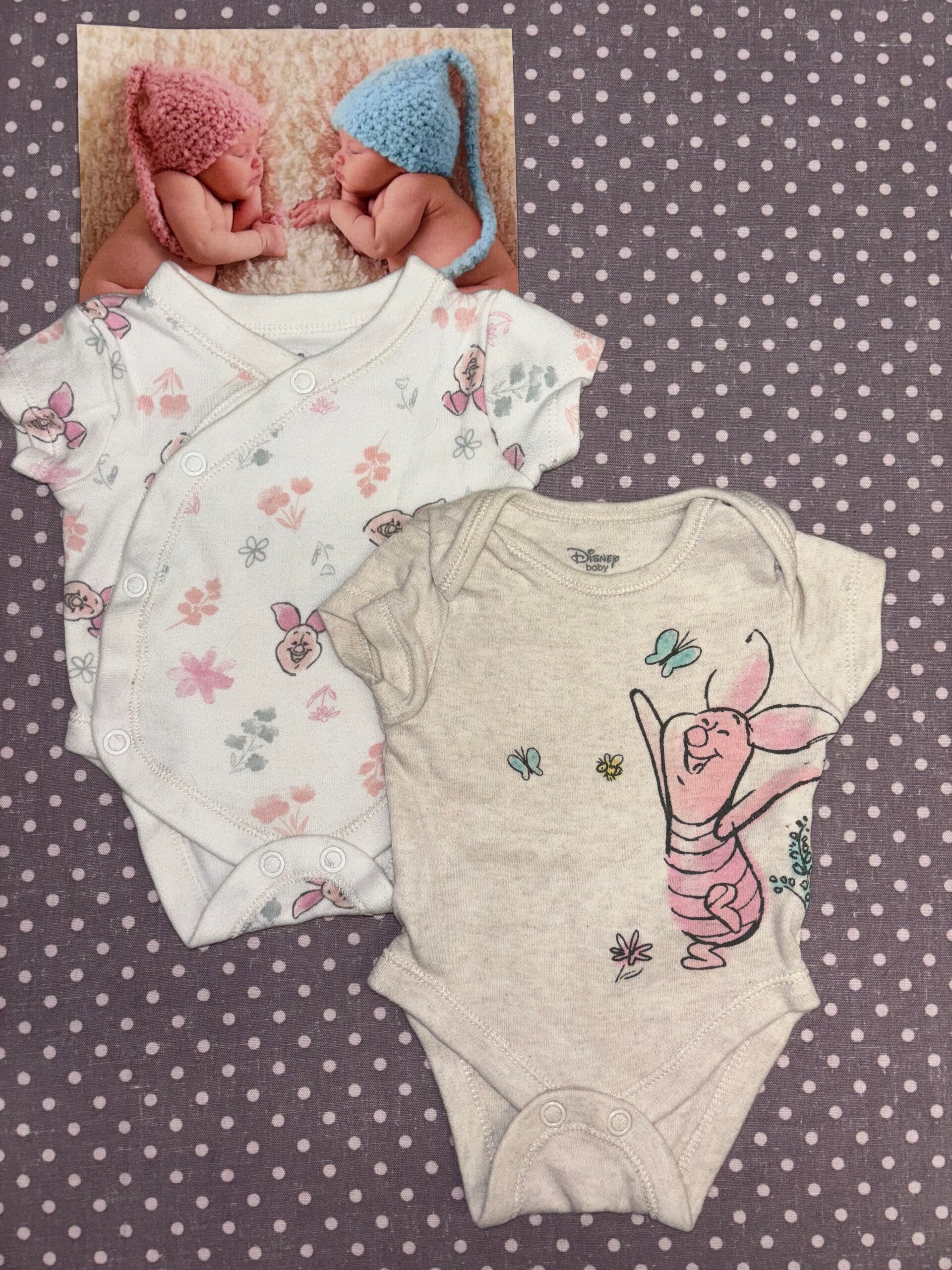 Naissance lot de 2 bodies Porcinet DISNEY