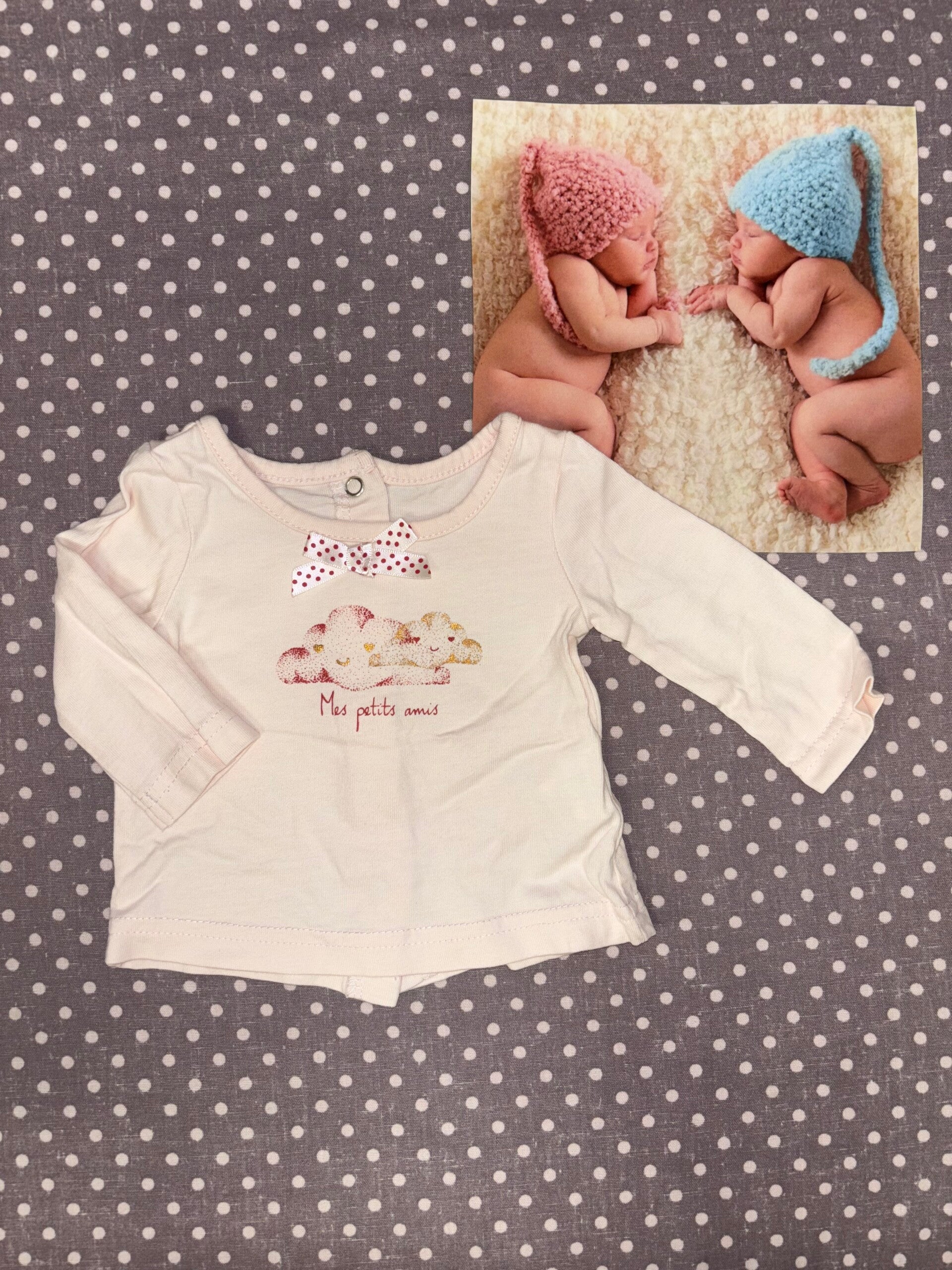 Naissance t-shirt rose nuage TAPE A L'OEIL
