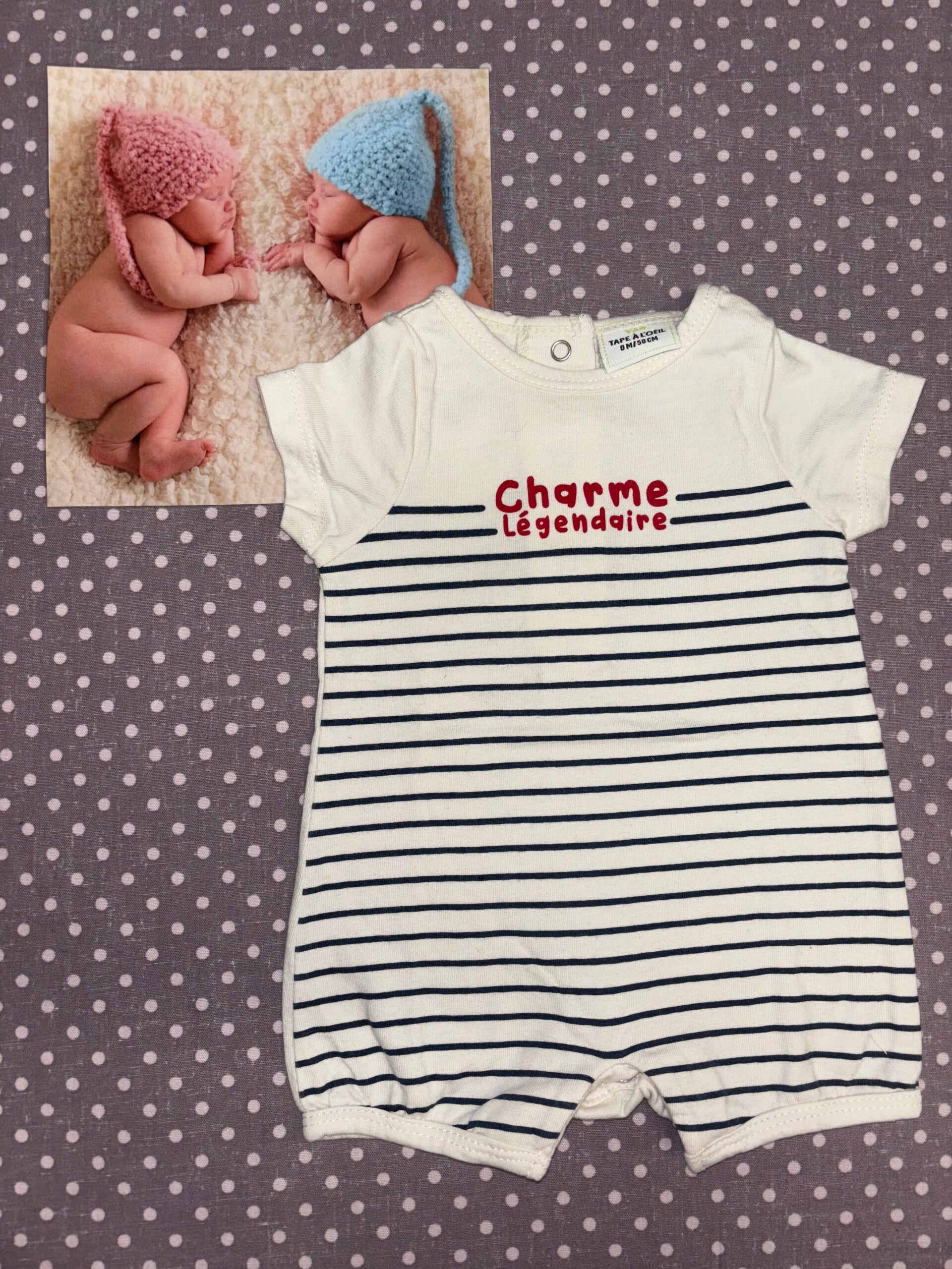 Naissance combinaison été TAPE A L'OEIL