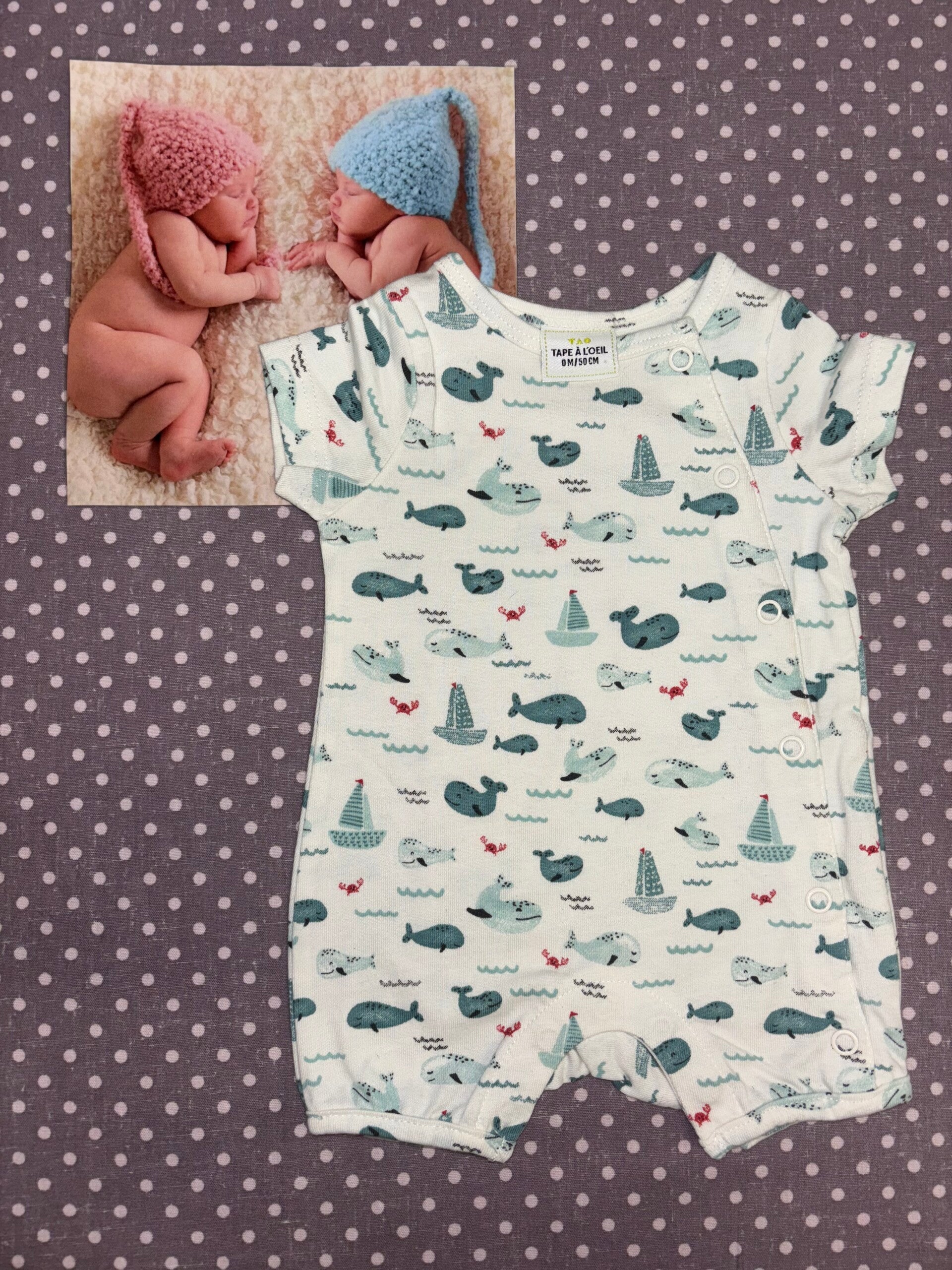 Naissance combinaison été TAPE A L'OEIL