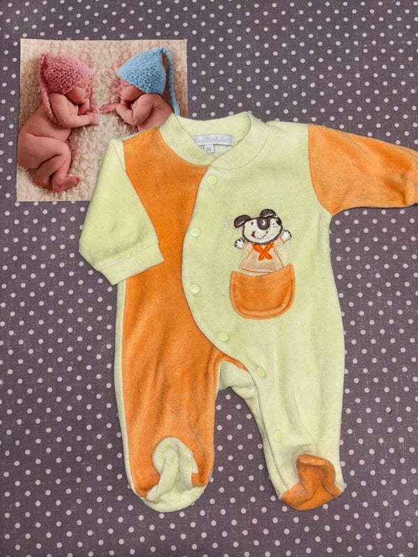 Naissance pyjama jaune orange PETIT KIMBALOO