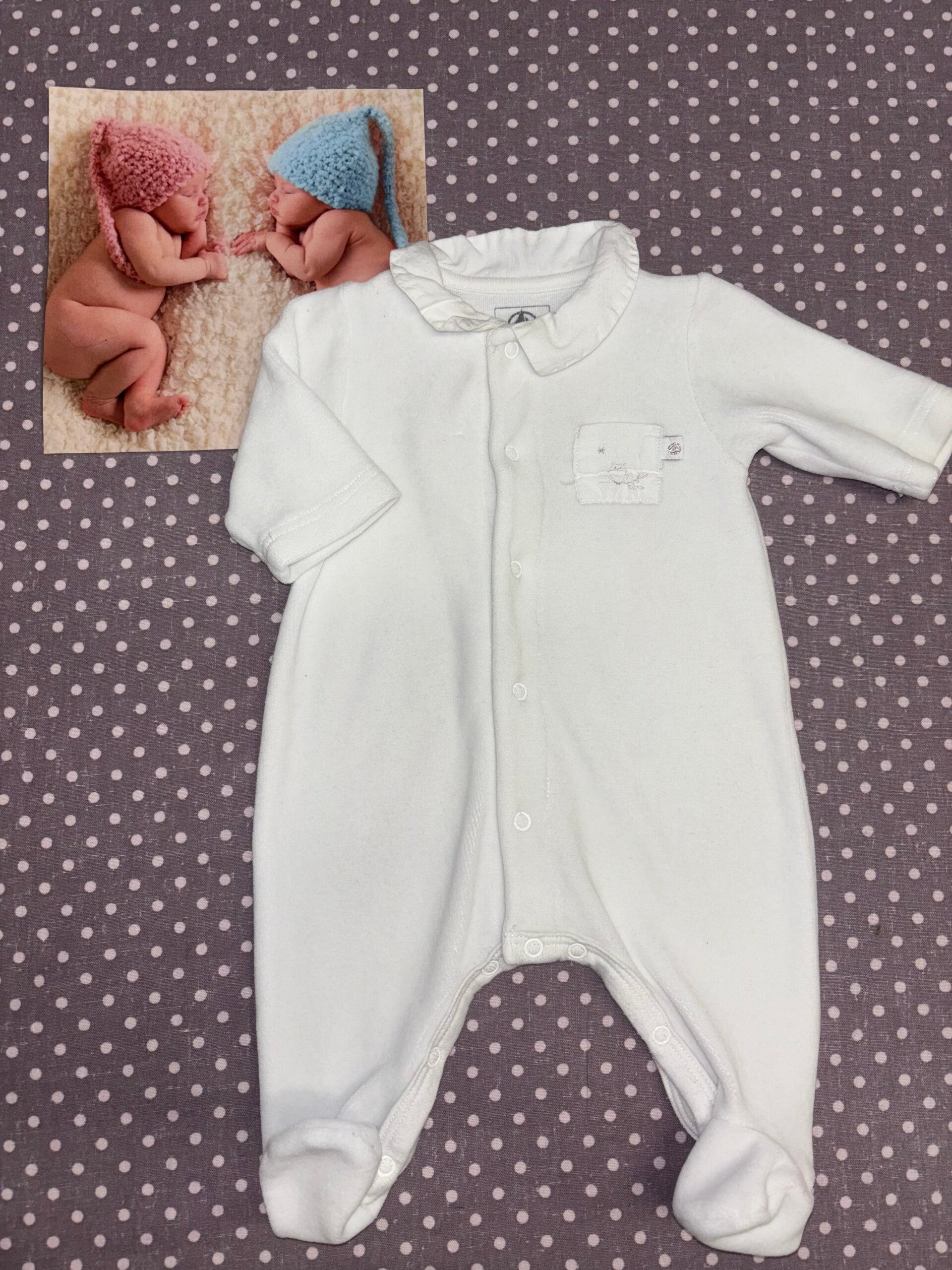 Naissance pyjama blanc PETIT BATEAU