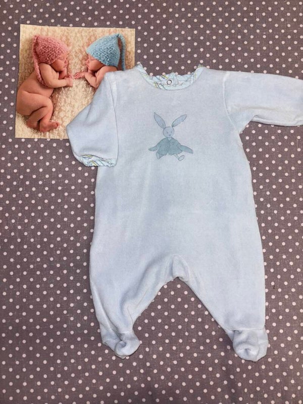 Naissance pyjama bleu PETIT BATEAU
