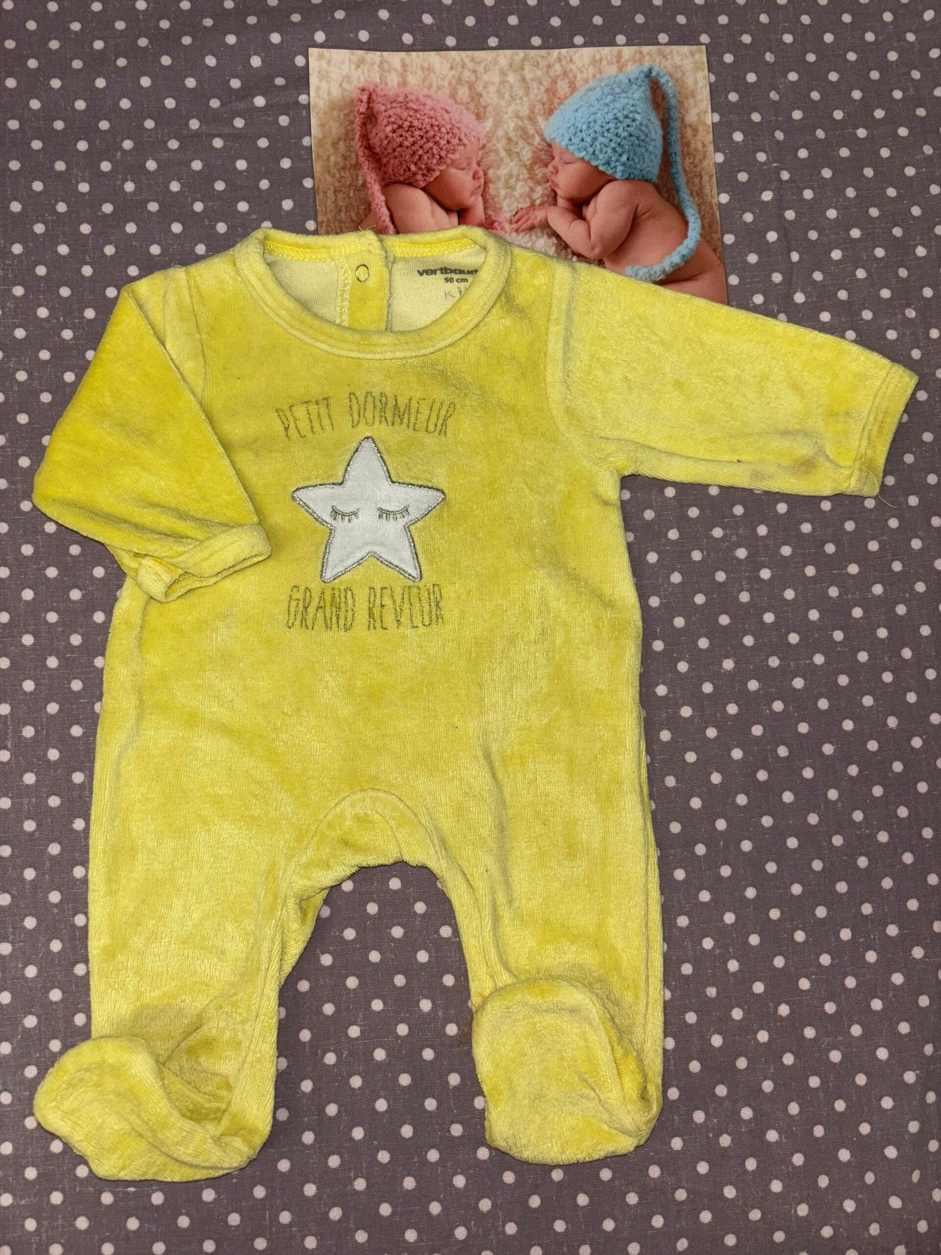 Naissance pyjama en velour VERBAUDET mixte