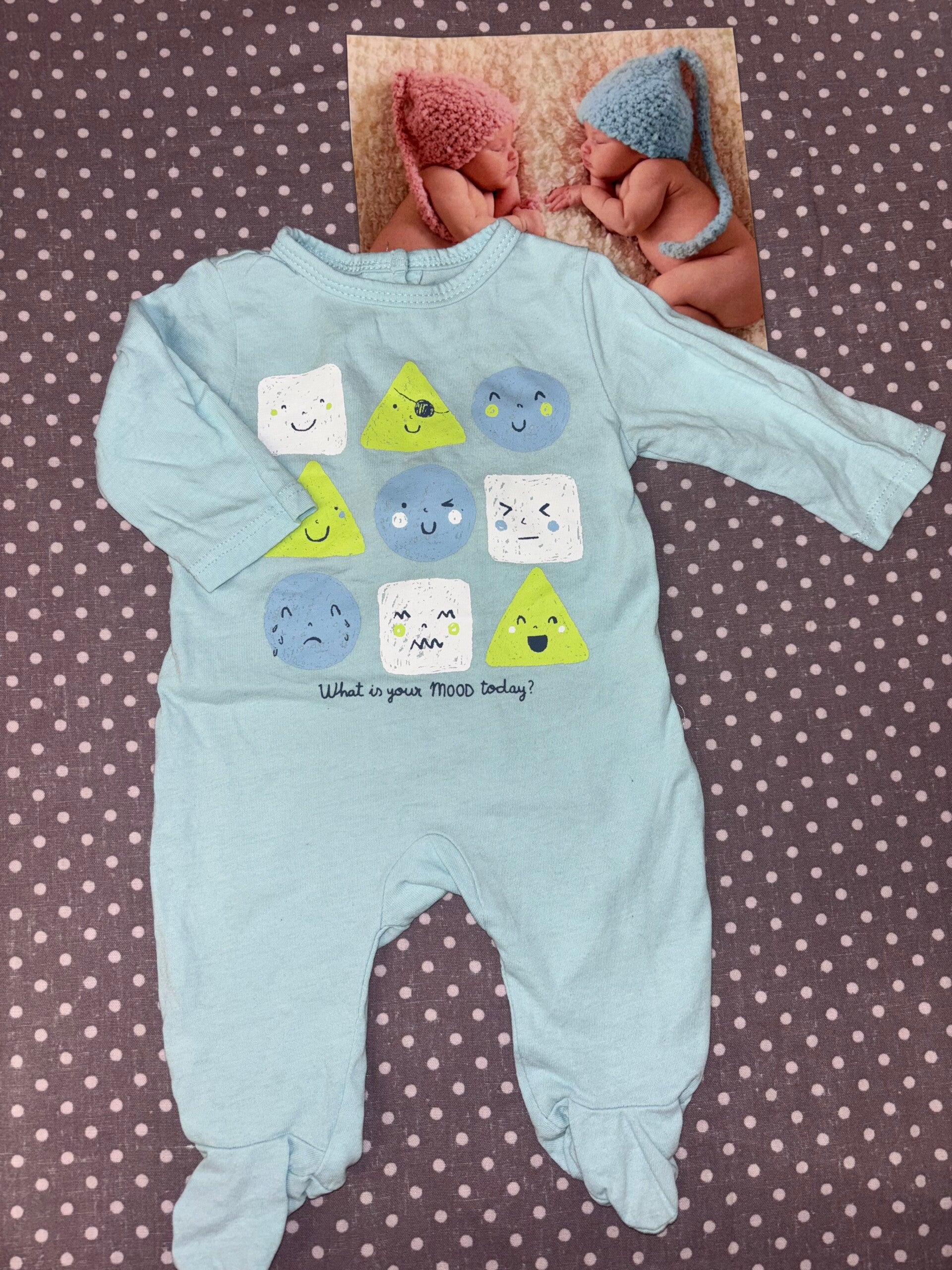 Naissance pyjama coton bleu ciel TEX